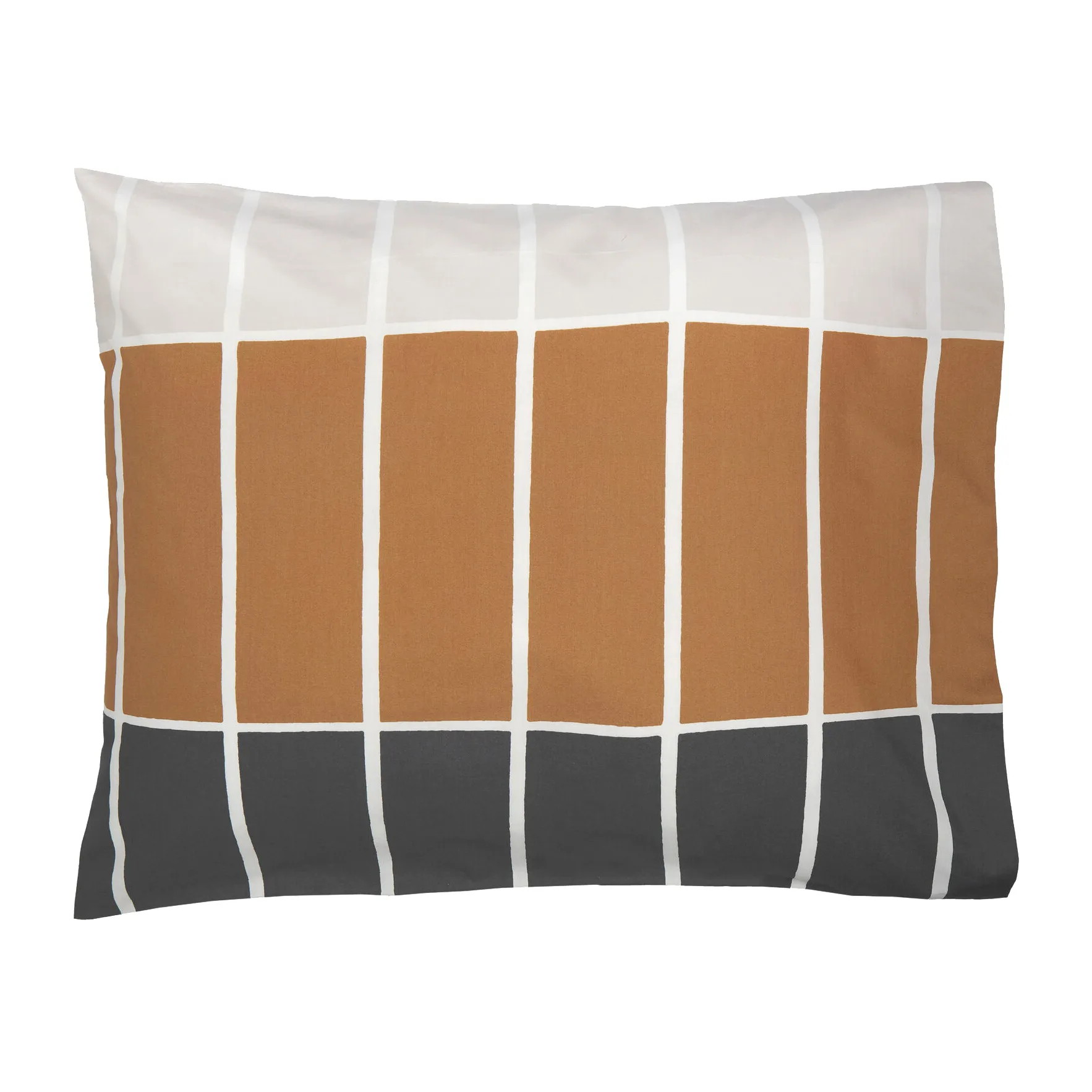 Oreiller Tiiliskivi 50x60cm, Marron foncé-beige-charcoal Marimekko