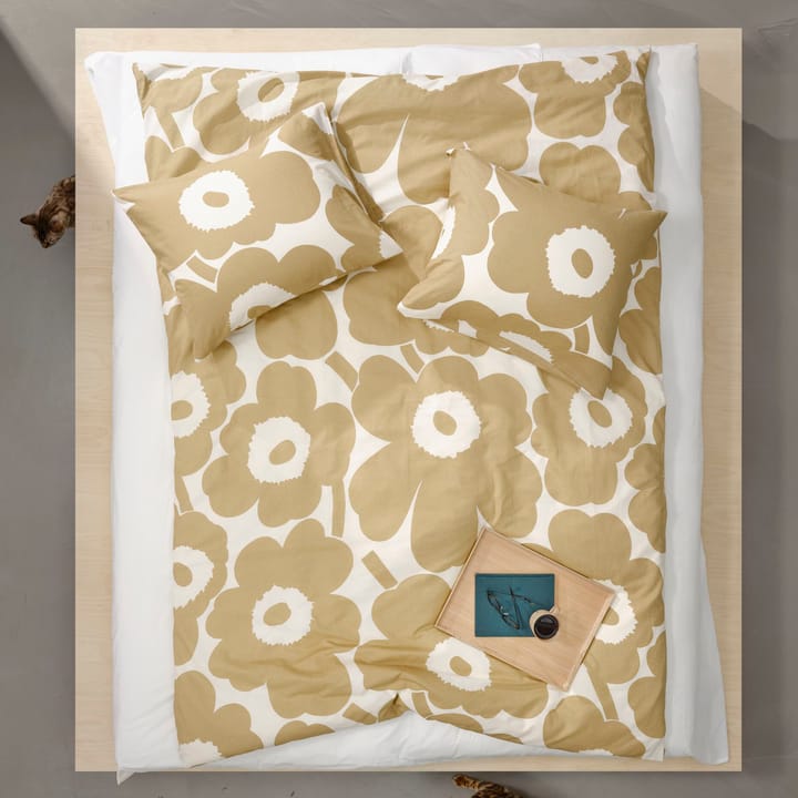 Oreiller Unikko coton-chanvre 50x60 cm - Beige - Marimekko
