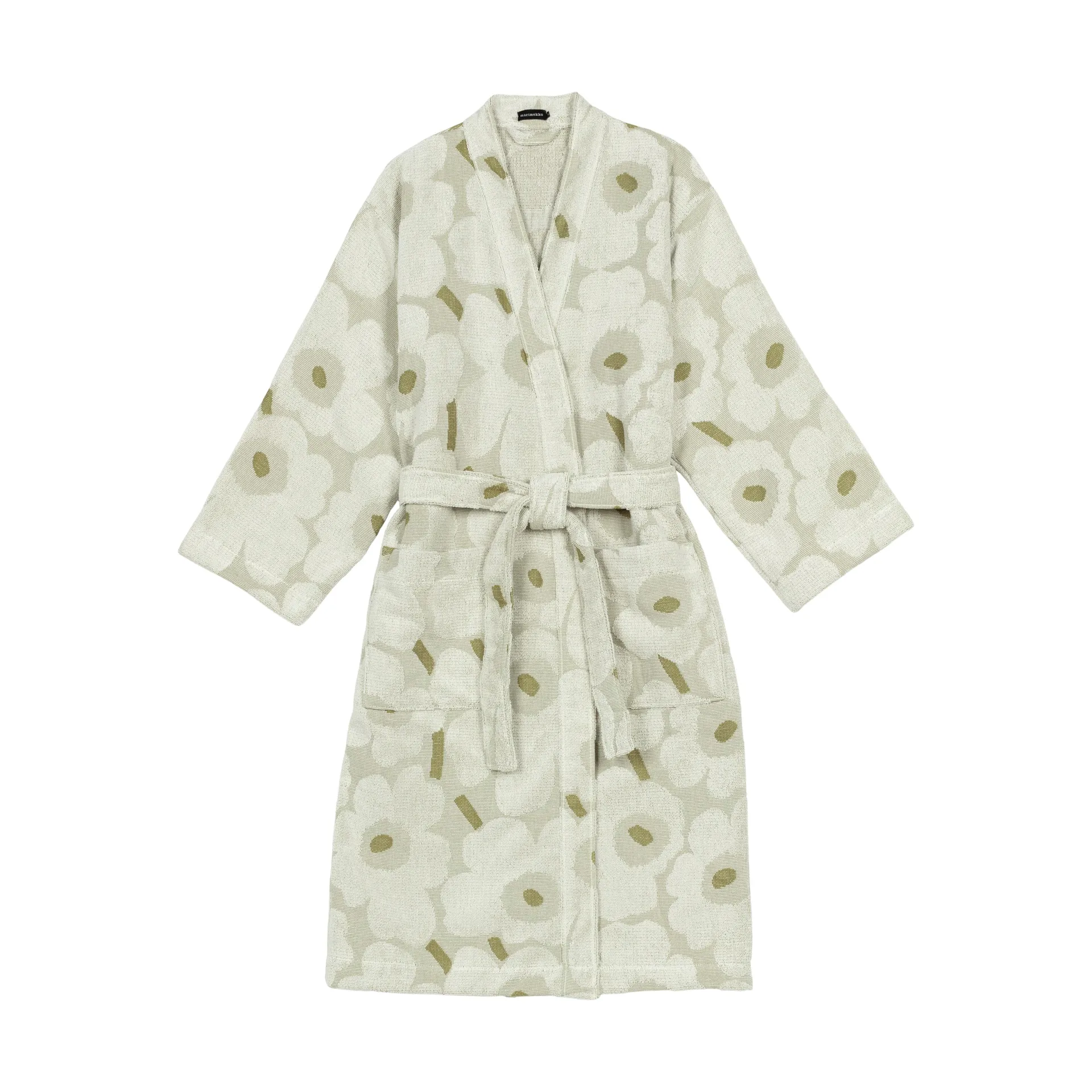 Peignoir Pieni Unikko M, Green umber-cream Marimekko