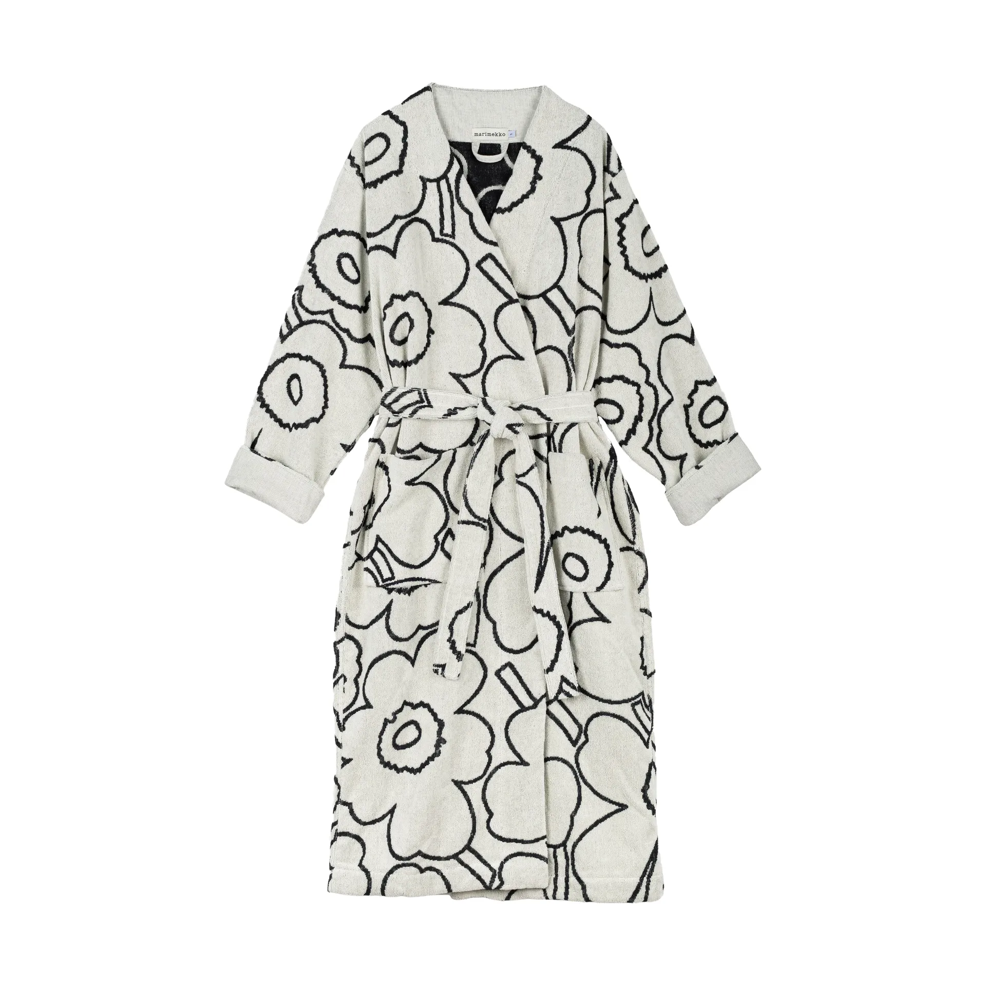 Peignoir Piirto Unikko black, S Marimekko