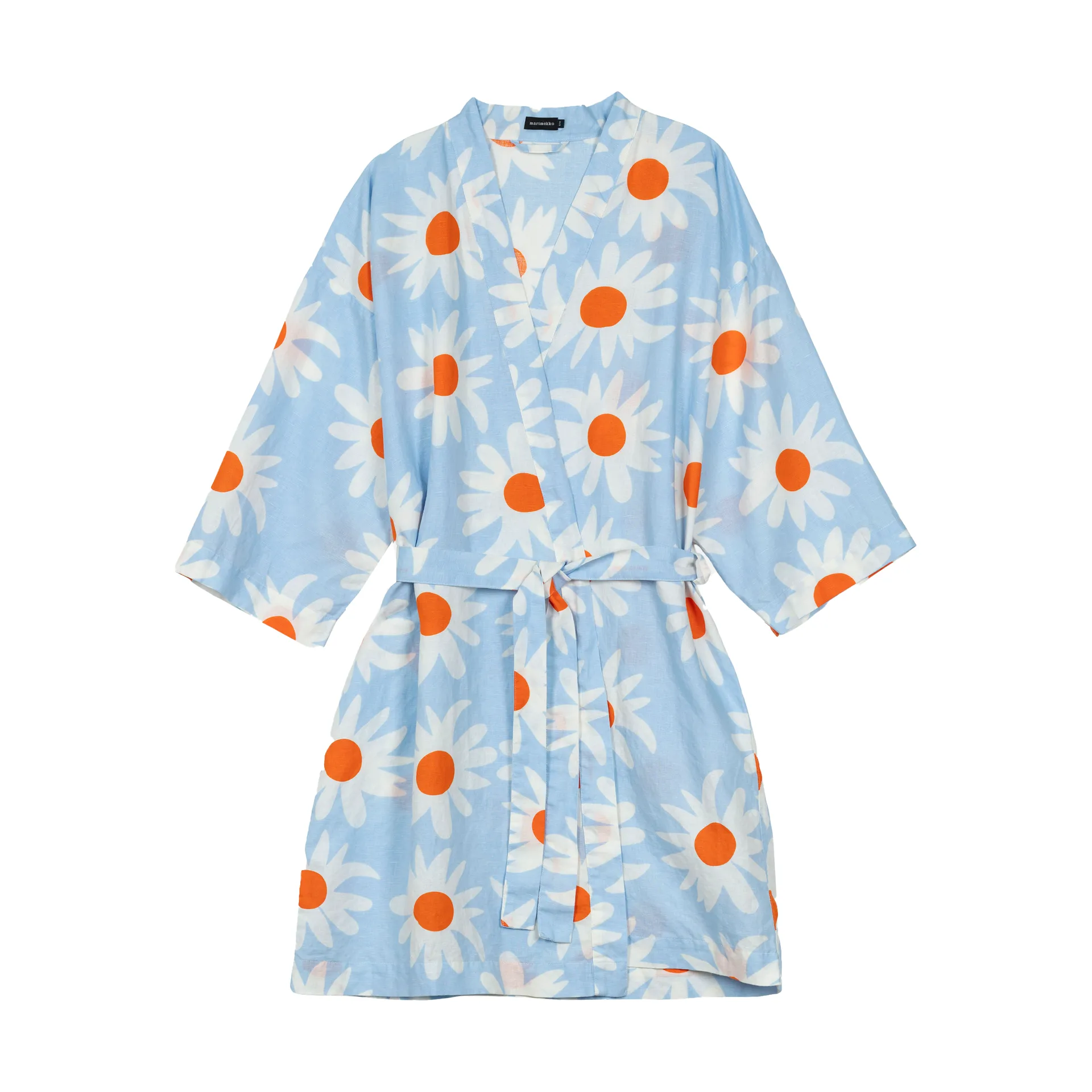 Peignoir Rakastaa ei rakasta, Orange-Off-white-light blue Marimekko