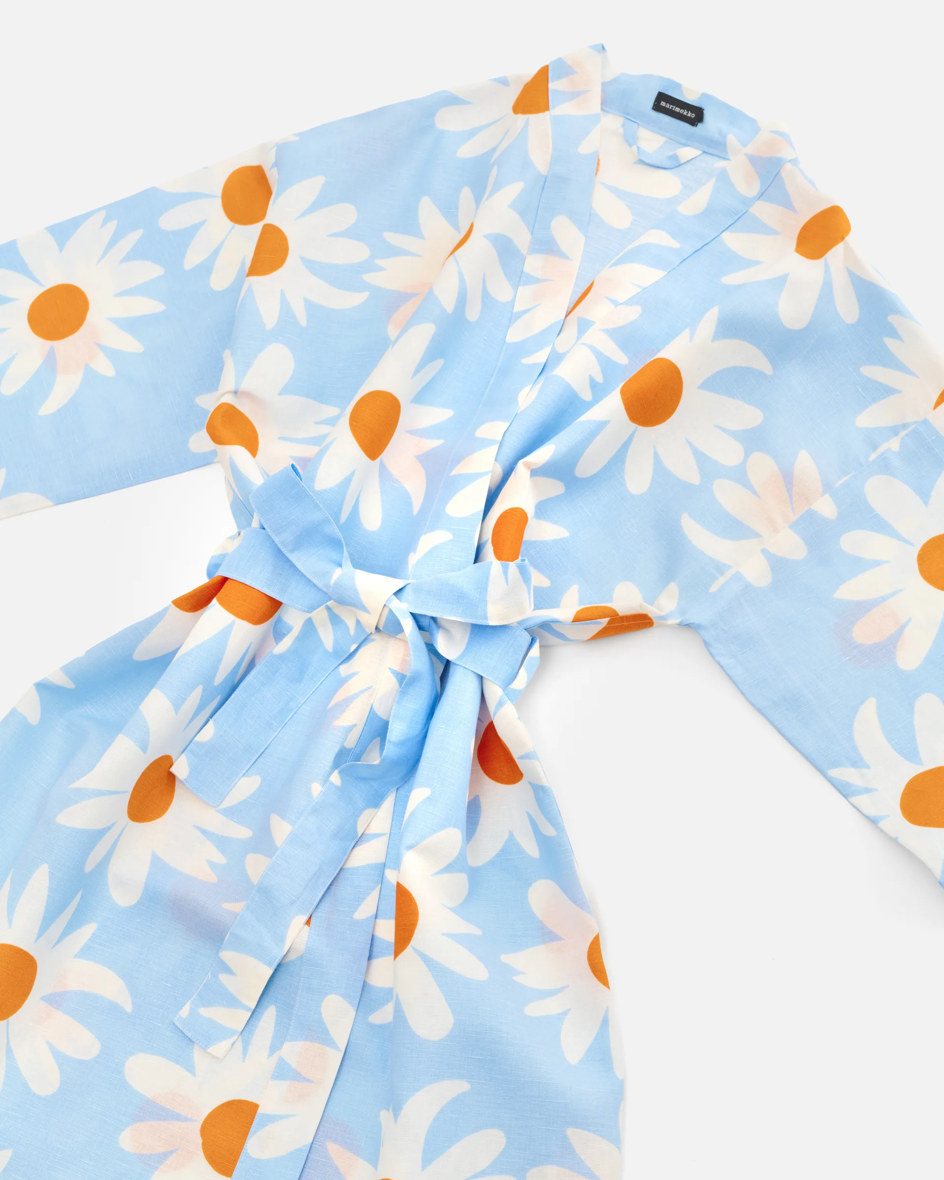 Peignoir Rakastaa ei rakasta, Orange-Off-white-light blue Marimekko