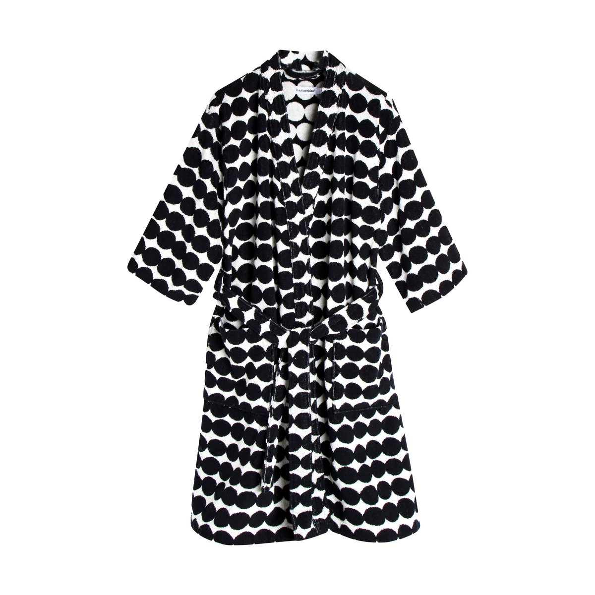 Marimekko Peignoir Räsymatto Noir, XL | Design Scandinave | Robes de chambre & peignoirs | Noir