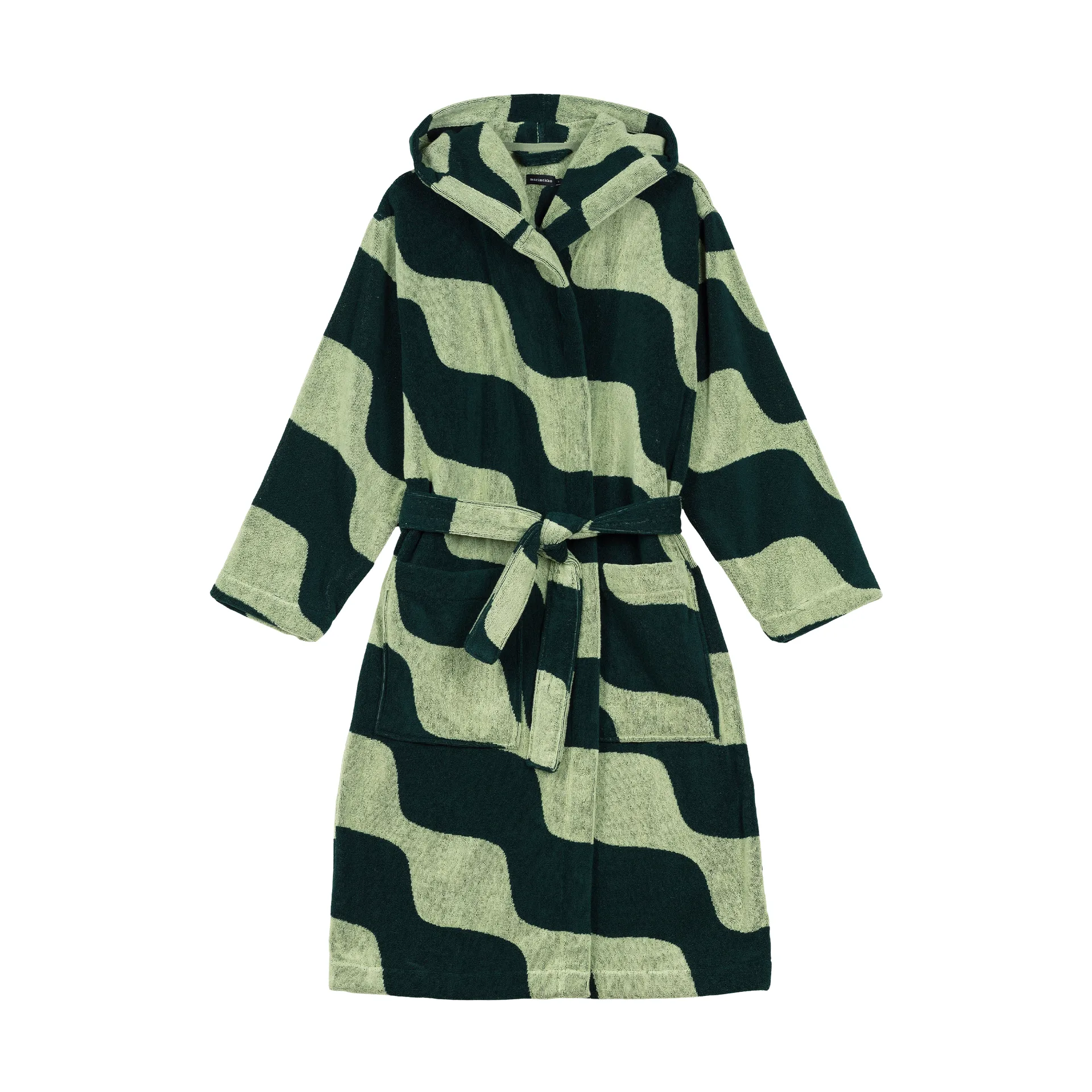 Peignoir Taifuuni coton, Pear-dark green, L Marimekko