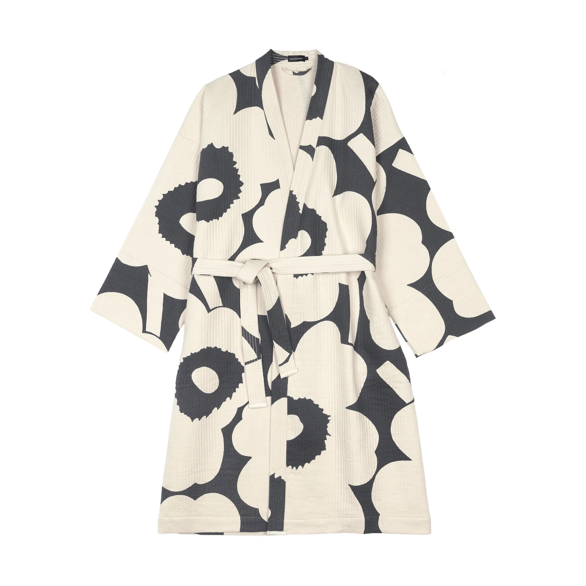 Peignoir Unikko, Charcoal-off white, S Marimekko