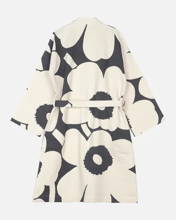 Peignoir Unikko - Charcoal-off white, S - Marimekko