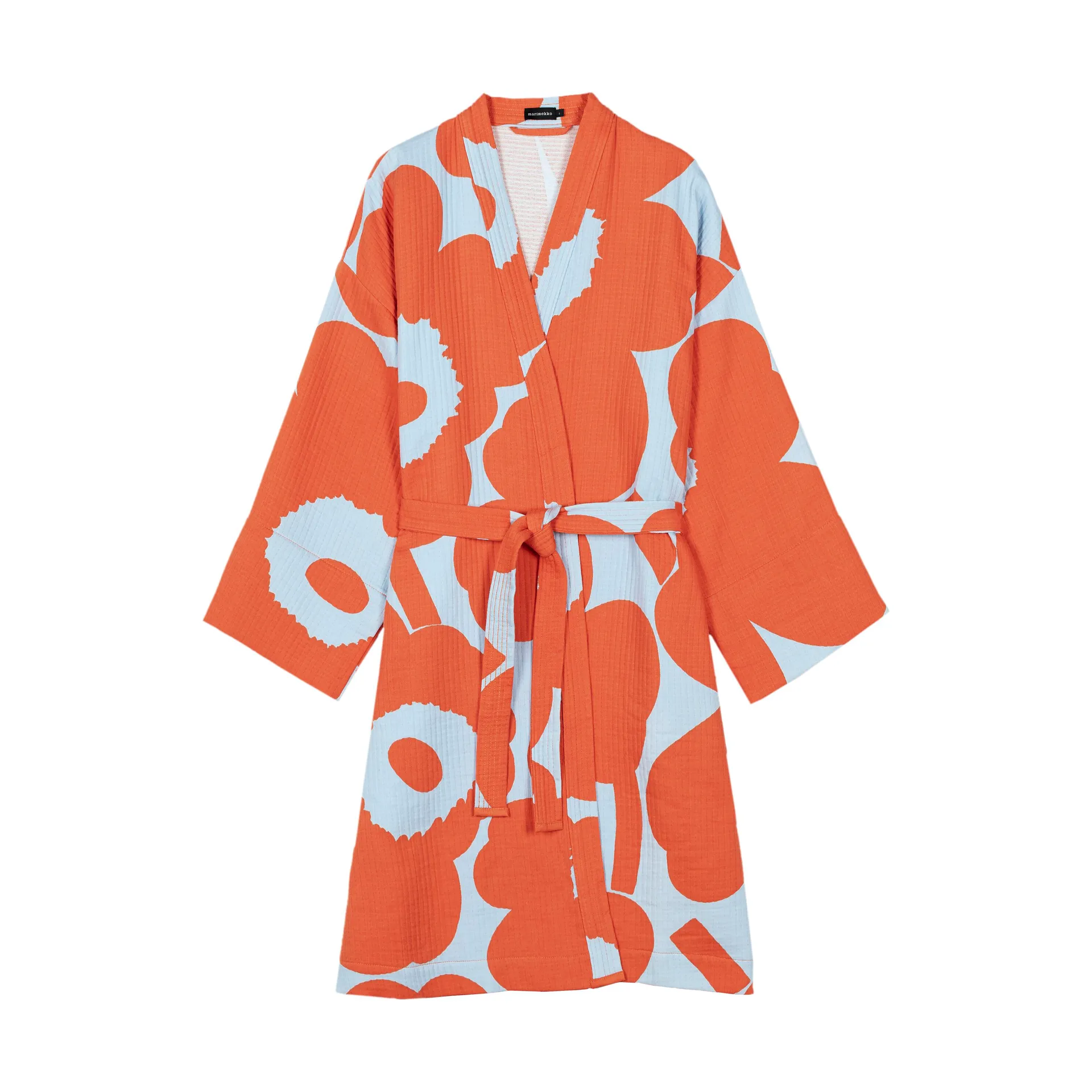 Peignoir Unikko gaufré L, L. blue-orange Marimekko