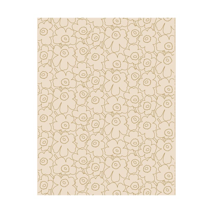 Petit tissu Piirto Unikko en coton-lin, Linen-gold Marimekko