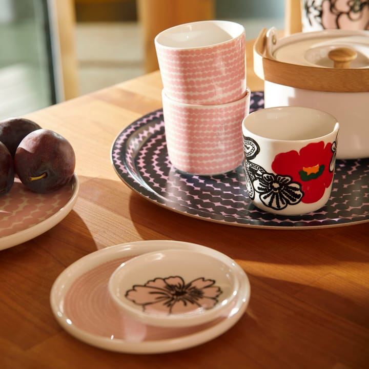 Petite assiette Räsymatto Ø 13,5cm - Rose-blanc - Marimekko