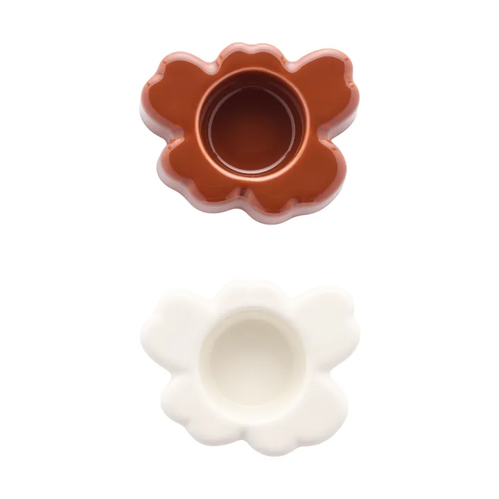 Photophore Unikko 3x10 cm 2 pièces - White-châtaignier - Marimekko