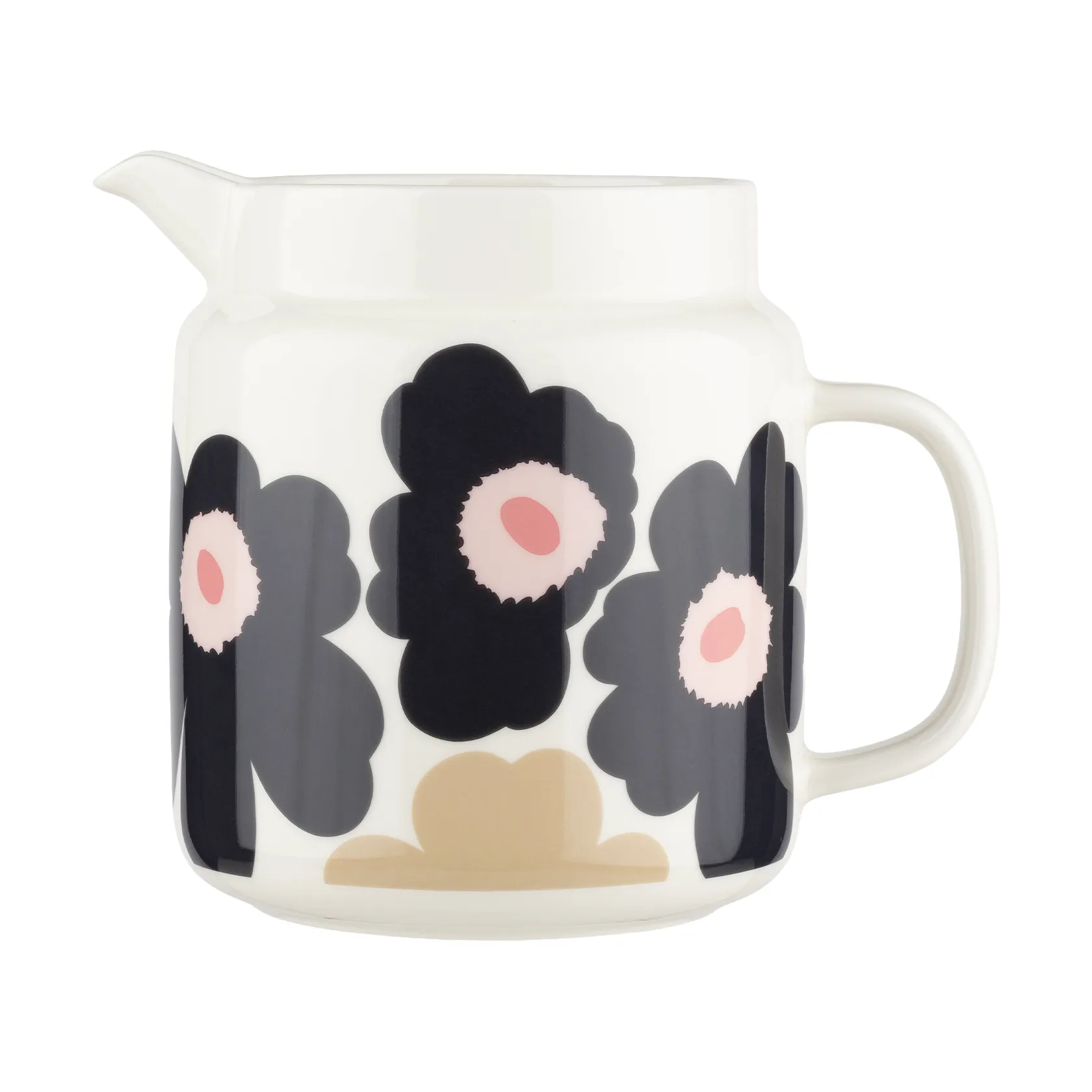 Pichet Unikko 1,25 L, Off white-charcoal-sand-pink Marimekko
