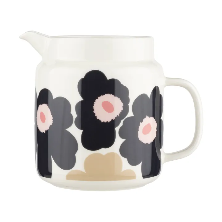 Pichet Unikko 1,25 L - Off white-charcoal-sand-pink - Marimekko