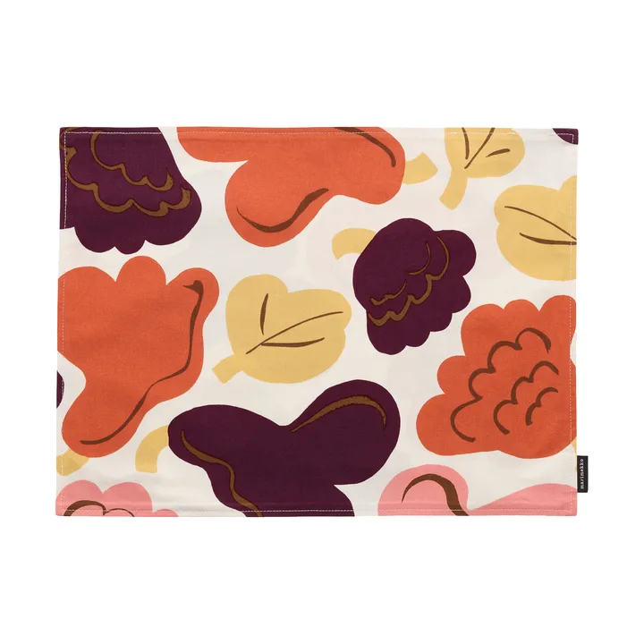 Pieni Kukasta Kukkaan Acryl set de table - Off white-prune-rose-terracotta - Marimekko