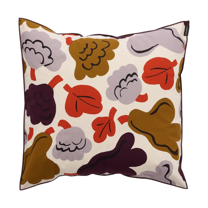 Pieni Kukasta Kukkaan housse de coussin - Hay-plum-bronze-terracotta, 50x50 cm - Marimekko