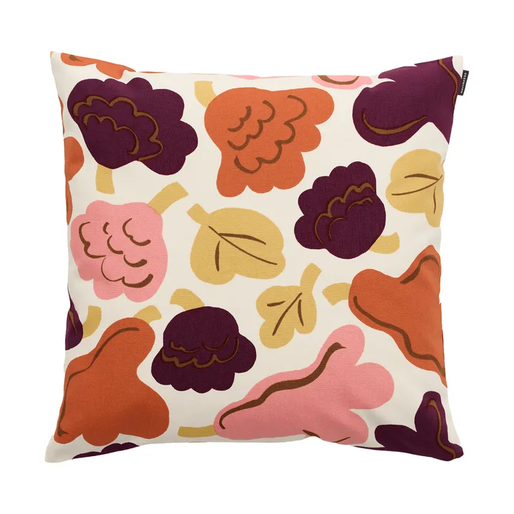 Pieni Kukasta Kukkaan housse de coussin - Off white-plum-pink-terracotta, 50x50 cm - Marimekko