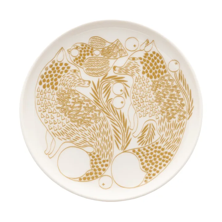 Piirto Ketunmarja assiette - White-bronze brun, Ø13,5 cm - Marimekko