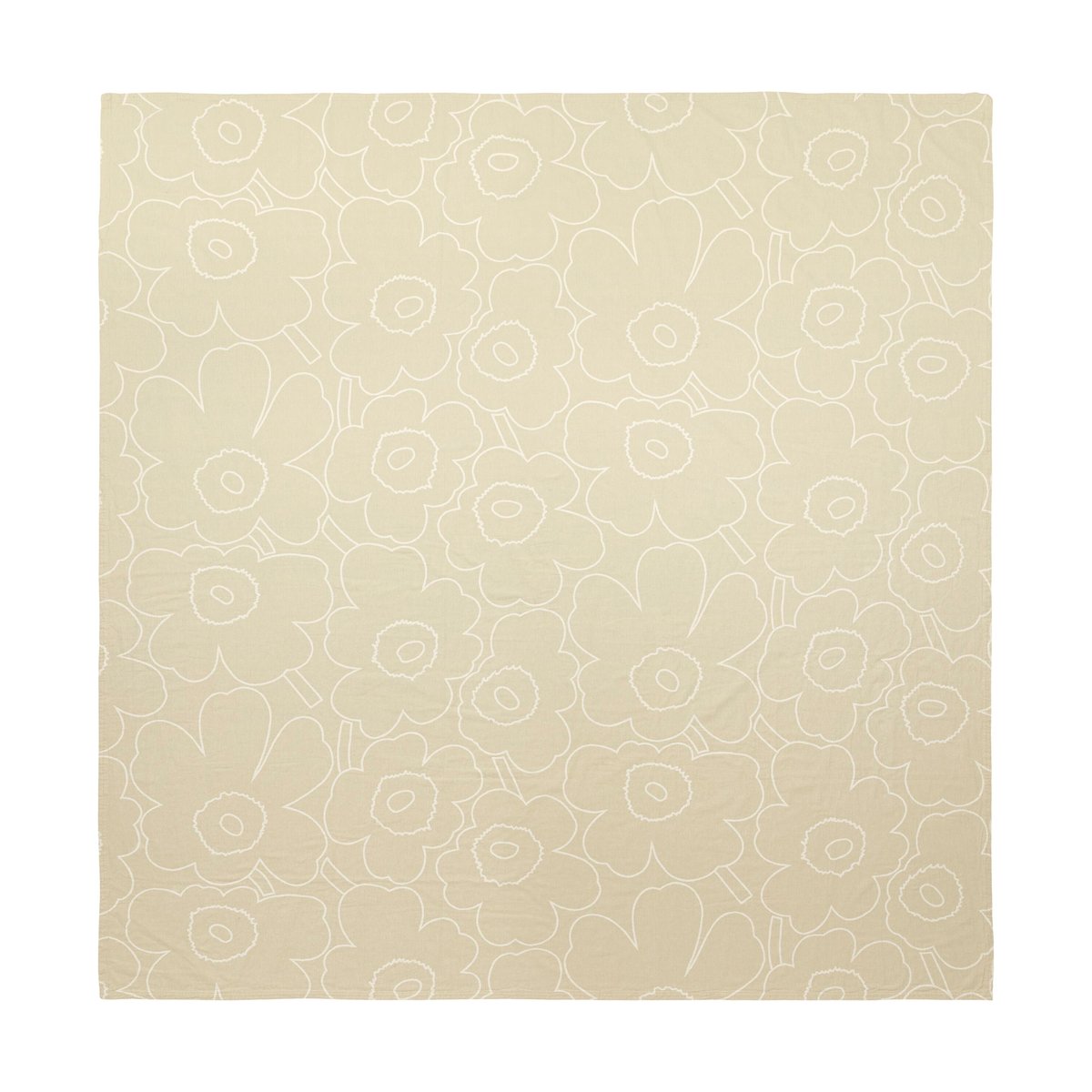 Marimekko Piirto Unikko couvre-lit 260x260 cm Écru | Design Scandinave | Couvre-lits | Beige