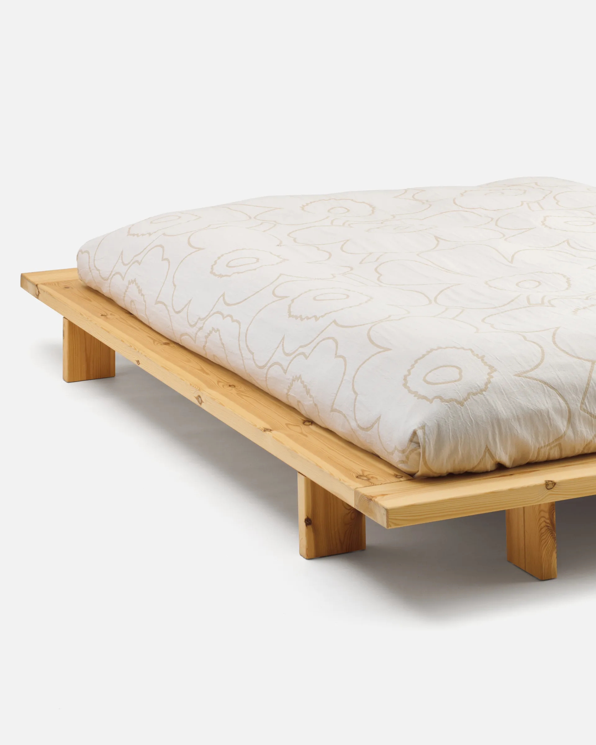 Piirto Unikko couvre-lit 260x260 cm, Écru Marimekko