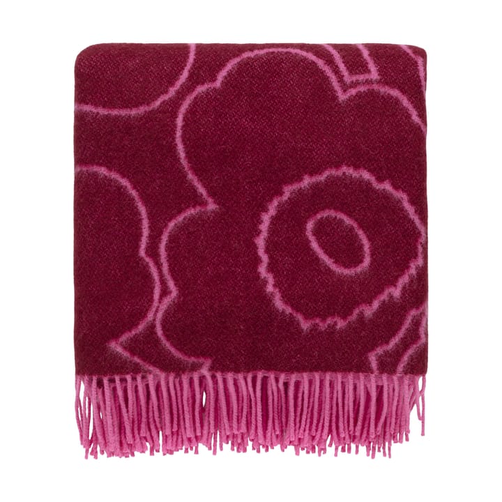 Plaid Piirto Unikko 130x170 cm - Bordeaux-fuchsia - Marimekko