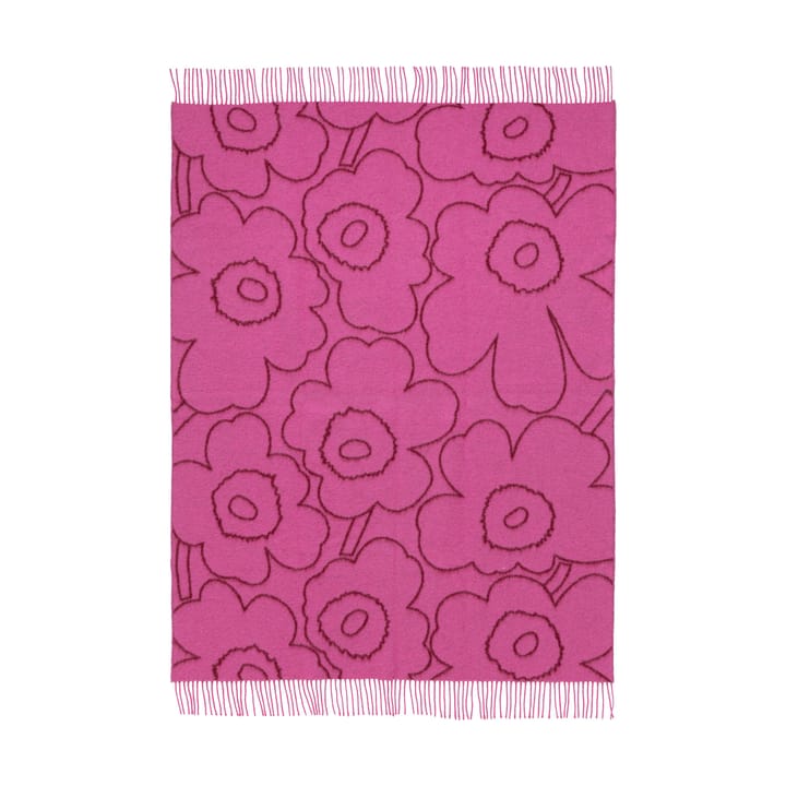 Plaid Piirto Unikko 130x170 cm, Bordeaux-fuchsia Marimekko