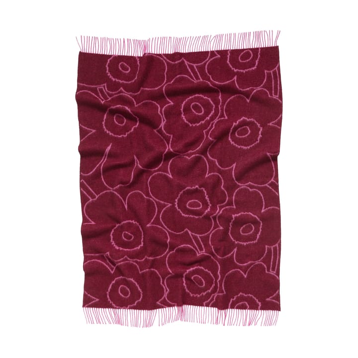 Plaid Piirto Unikko 130x170 cm, Bordeaux-fuchsia Marimekko