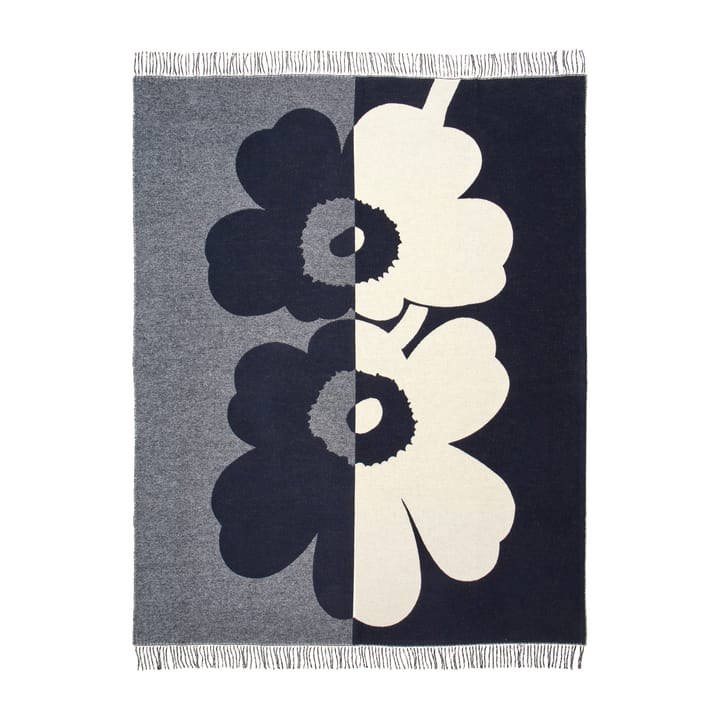 Plaid Suur Unikko 130x170 cm, Bleu foncé-sable-blanc cassé-doré Marimekko