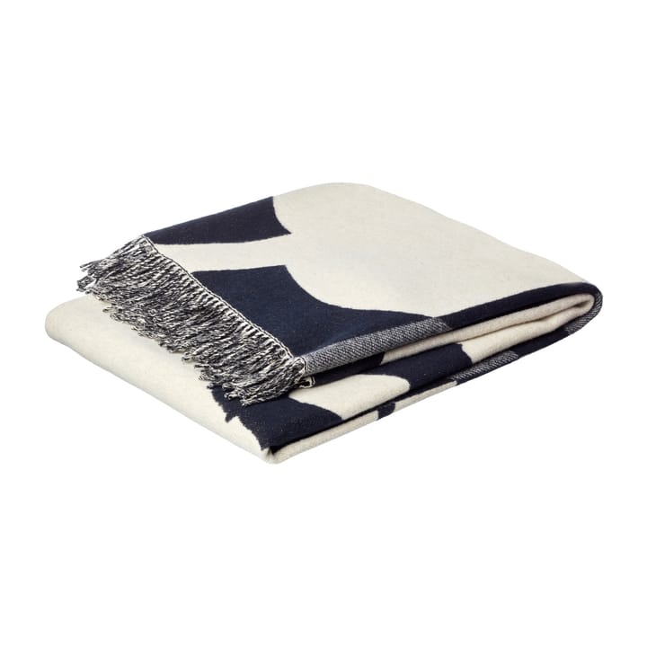 Plaid Suur Unikko 130x170 cm, Bleu foncé-sable-blanc cassé-doré Marimekko