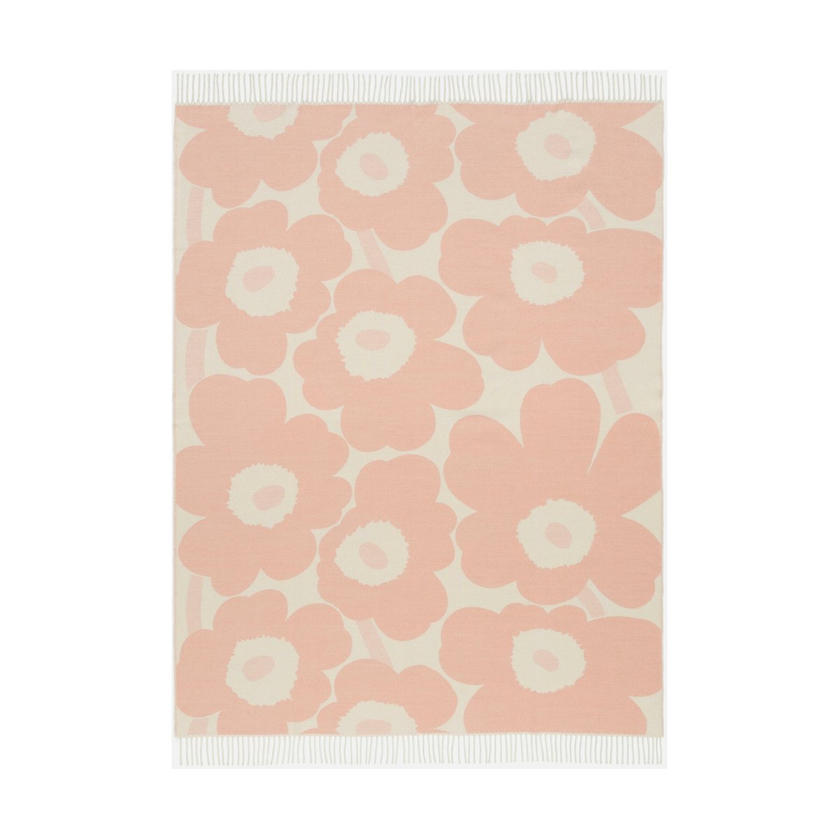 Marimekko Plaid Unikko 130x180 cm Pink | Design Scandinave | Plaids & couvertures en laine | Rose