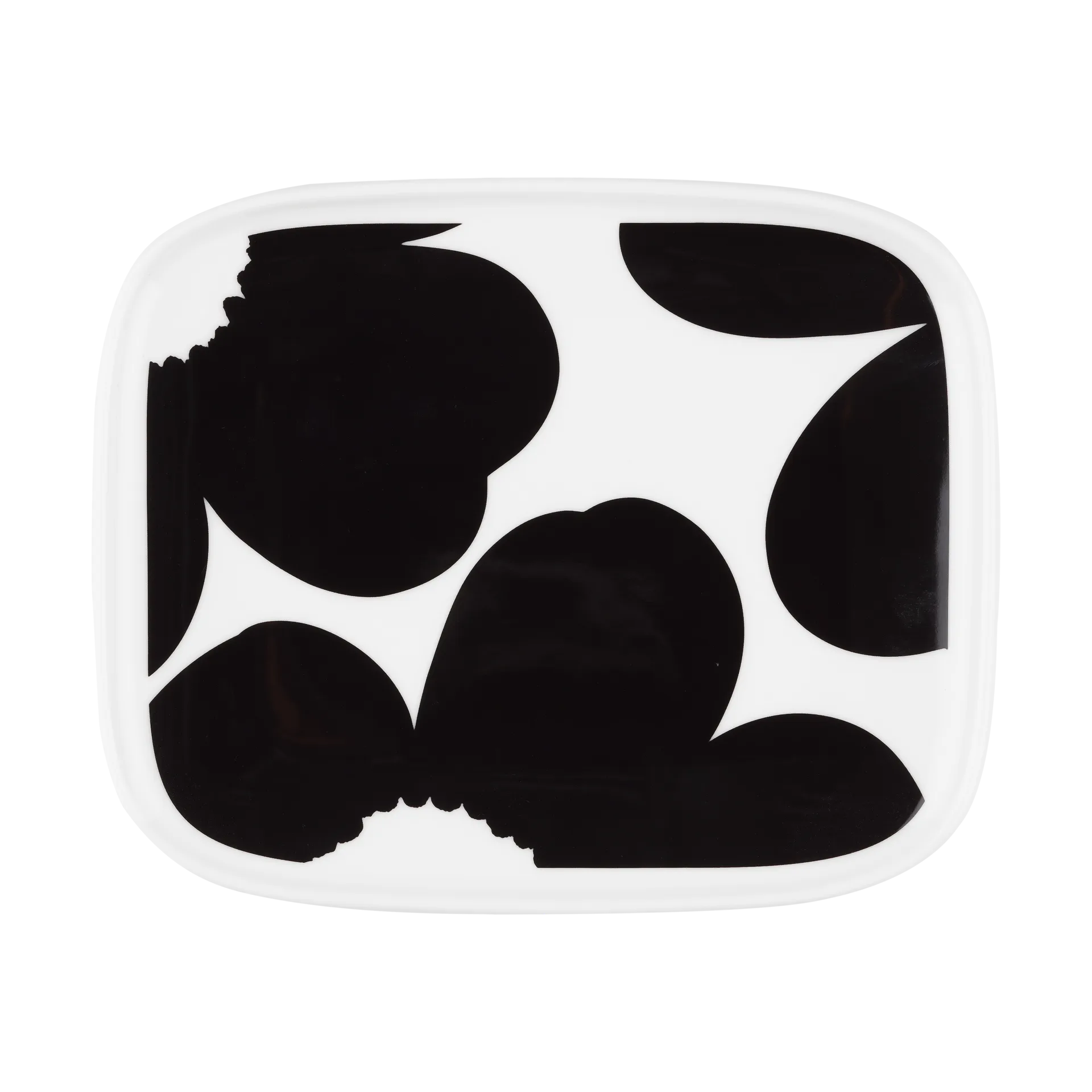 Plat Iso Unikko 12x15 cm, White-black Marimekko