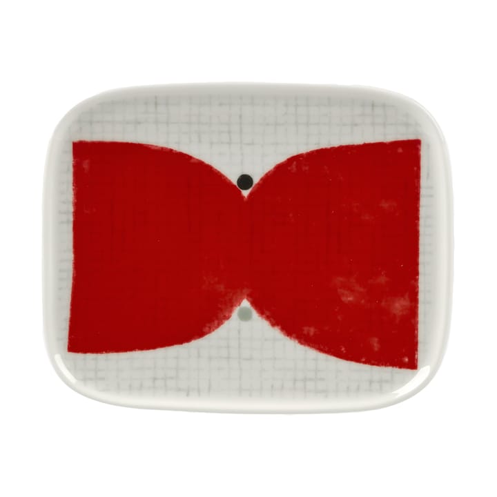 Plat Kalendi 12x15 cm - White-red-coal-sage - Marimekko