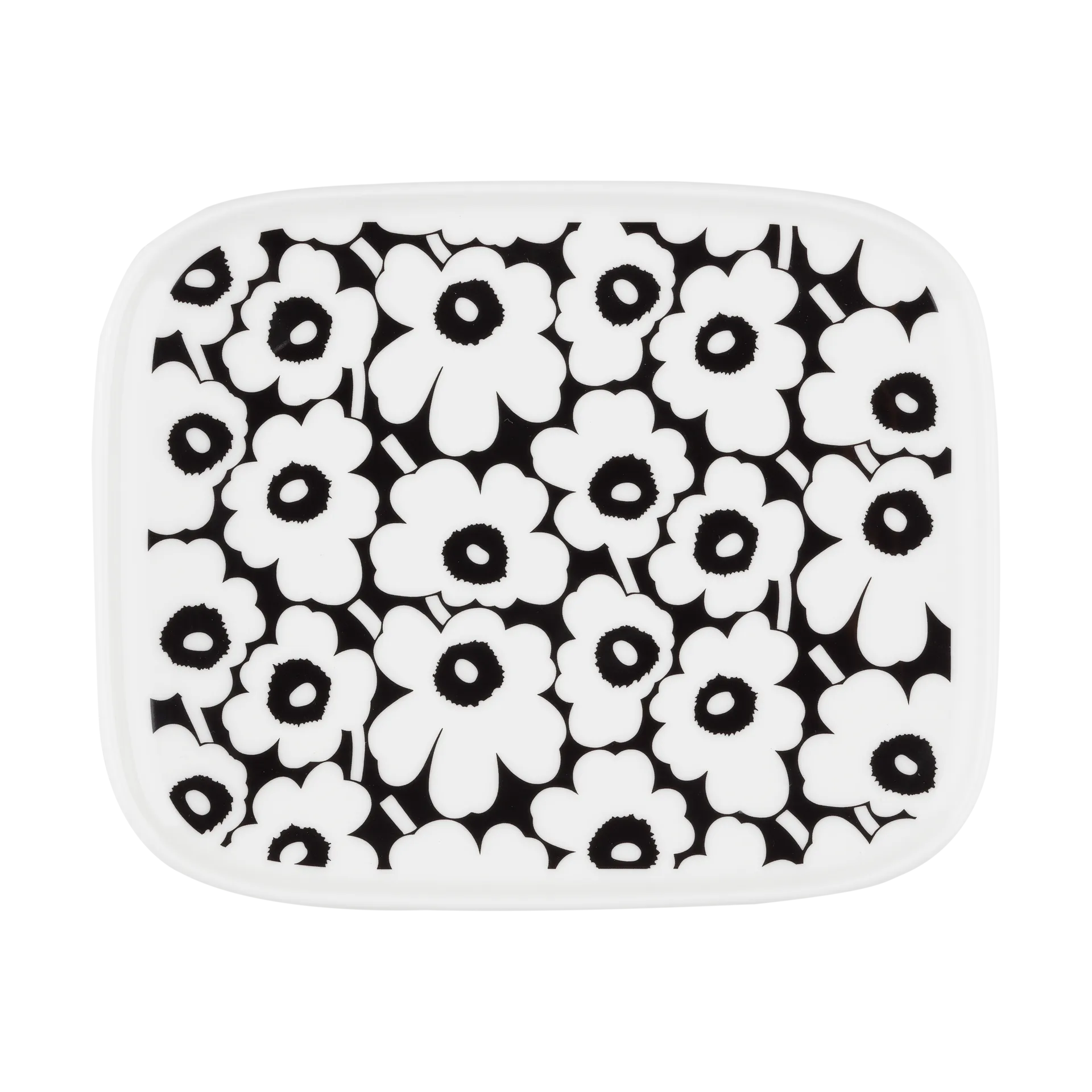 Plat Pikkuinen Unikko 12x15 cm, Black-white Marimekko