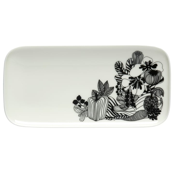 Plat Siirtolapuutarha 24,5x12 cm, Noir-blanc Marimekko