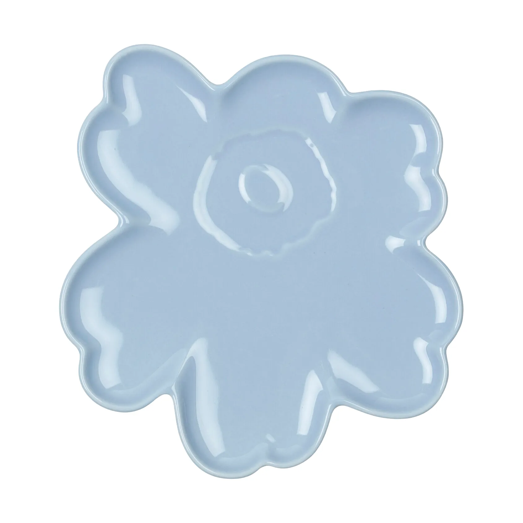 Plat Unikko Shape 20 cm, Bleu Marimekko