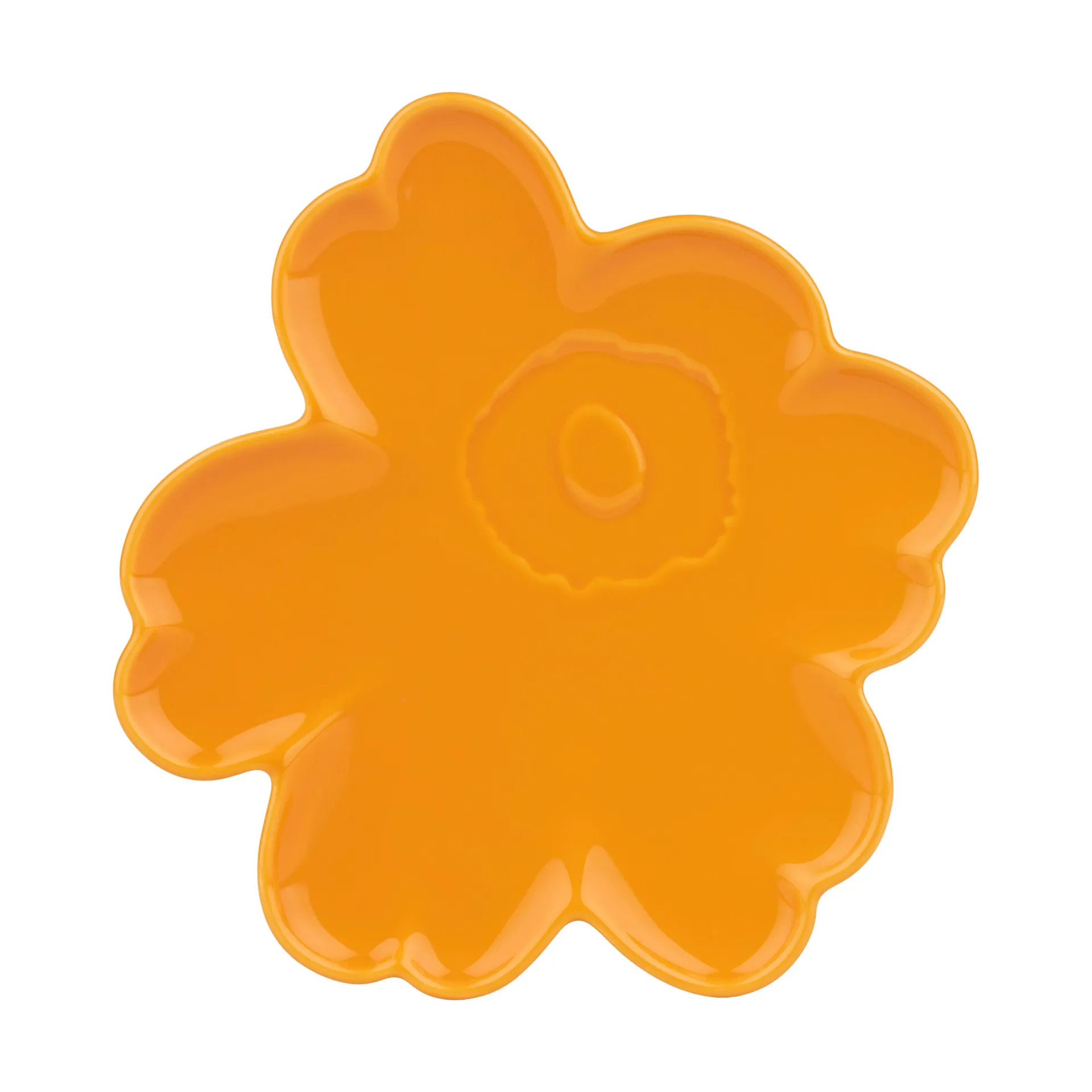 Plat Unikko Shape 20 cm, Jaune Marimekko