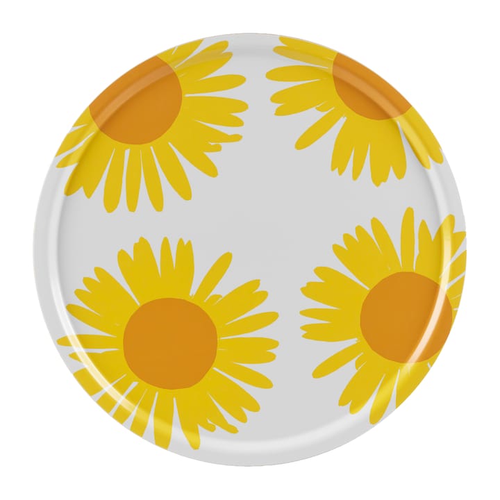 Plateau Auringonkukka Ø65 cm - Jaune-blanc - Marimekko