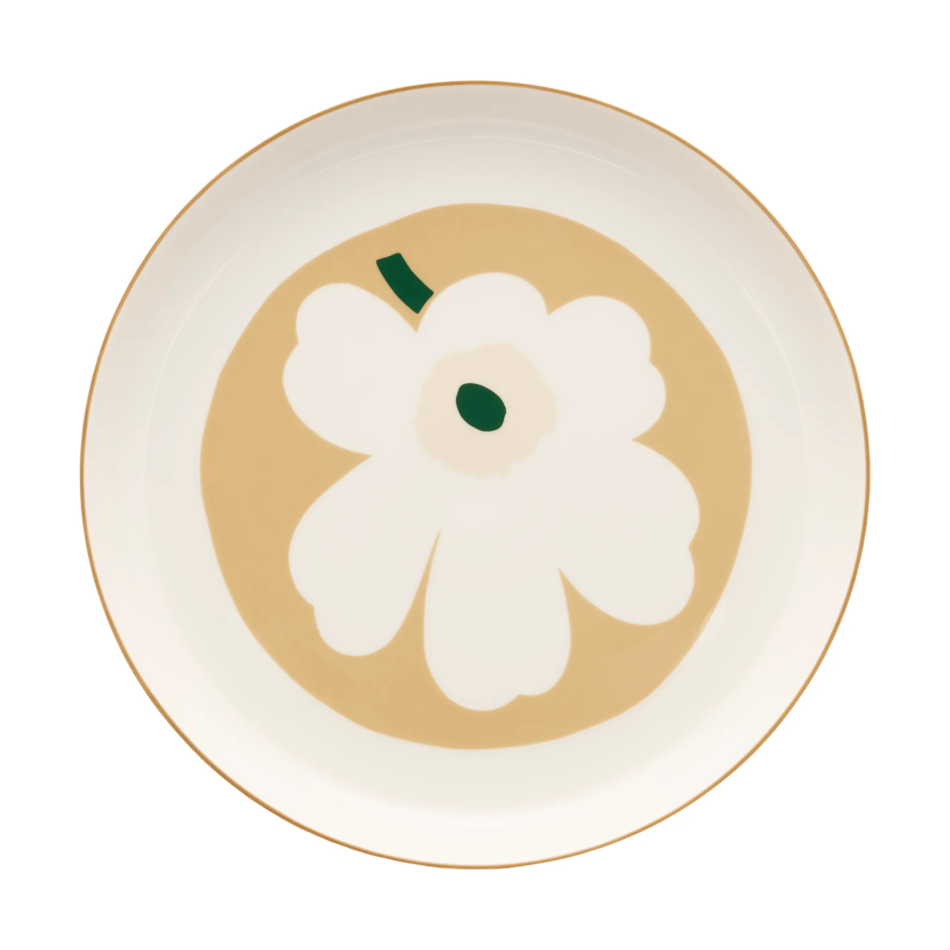 Plateau de service Unikko, White-beige-light sand-dark green Marimekko