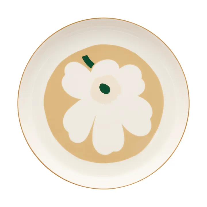 Plateau de service Unikko - White-beige-light sand-dark green - Marimekko
