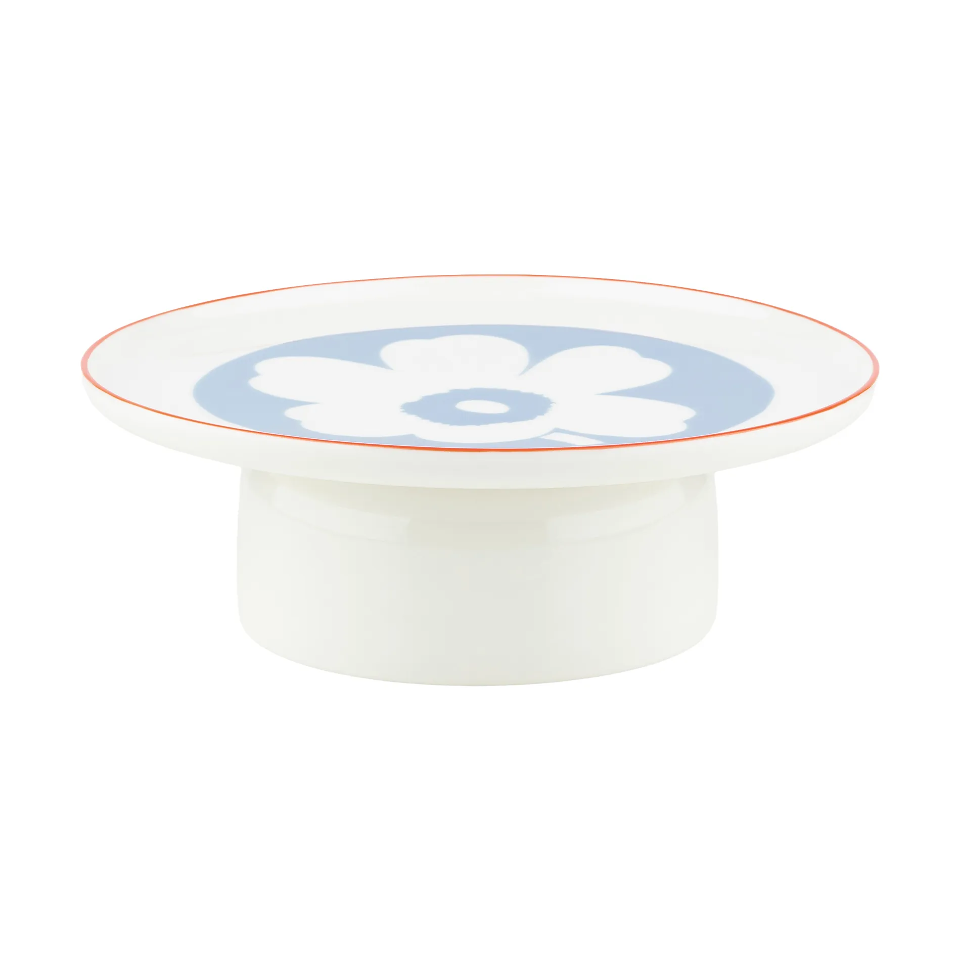 Plateau de service Unikko, White-light blue-orange red, Ø24 cm Marimekko