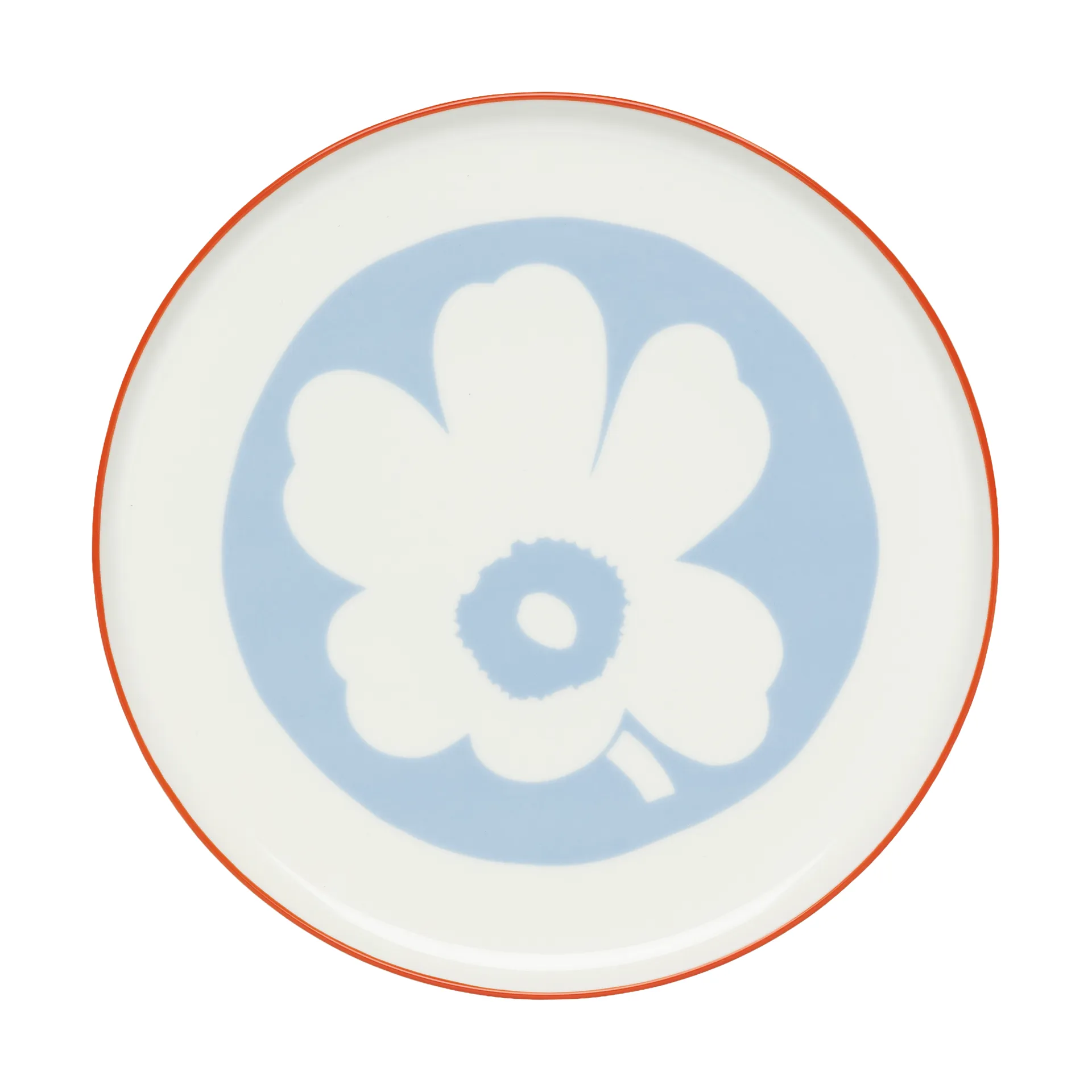 Plateau de service Unikko, White-light blue-orange red, Ø24 cm Marimekko