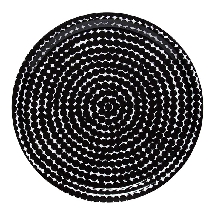 Plateau R�äsymatto Ø31cm - Noir-blanc - Marimekko