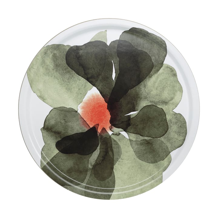 Plateau Valssi Ø46 cm - White-forest green-tomato red - Marimekko