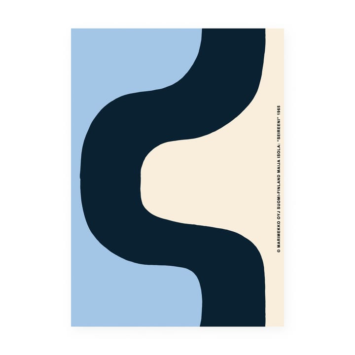 Poster Seireeni 50x70 cm - Bleu-beige - Marimekko