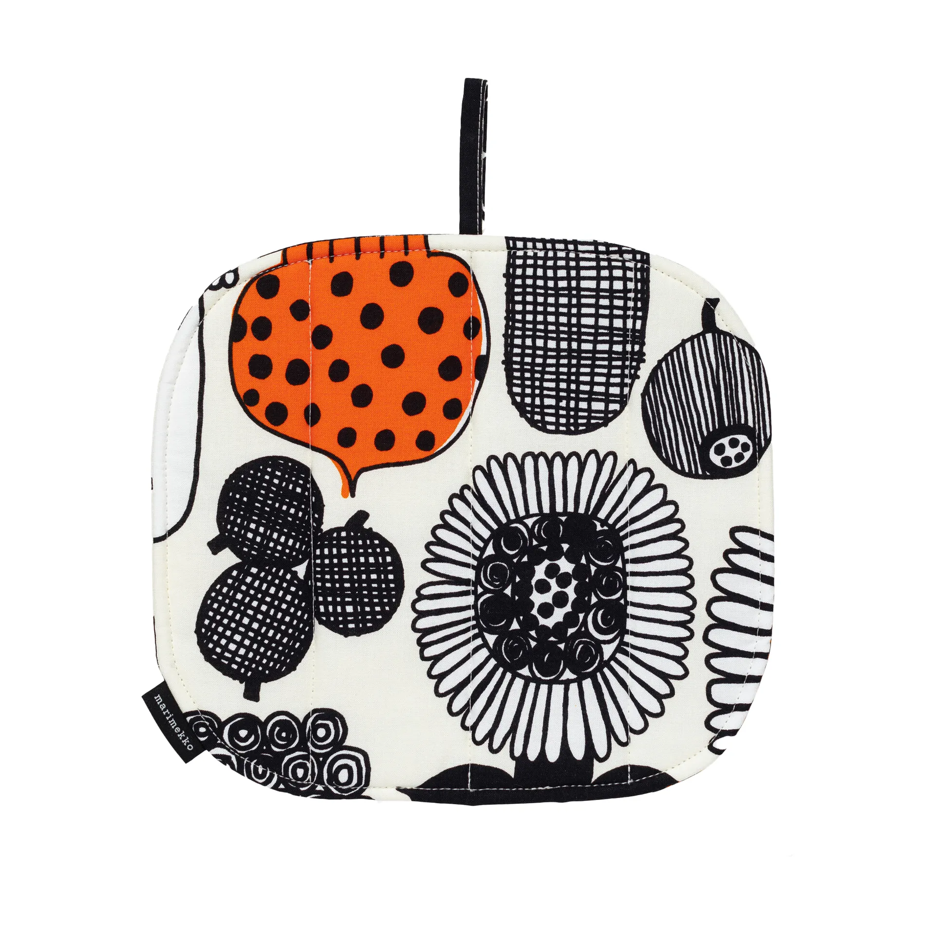 Puutarhurin Parhaat parhaat, White-black-orange Marimekko