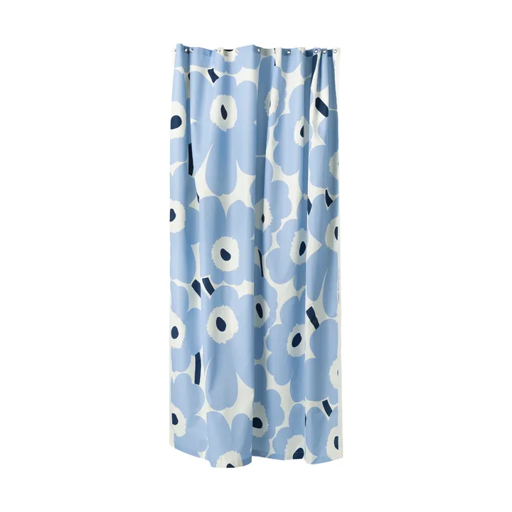 Rideau de douche Unikko - Off white, light blue, navy, 180x200 cm - Marimekko