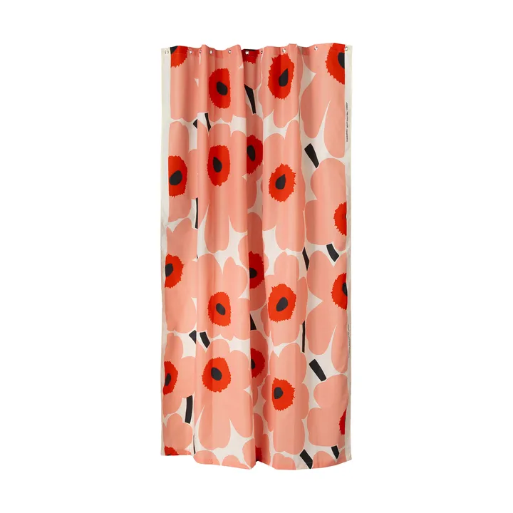 Rideau de douche Unikko - Offwhite-coral-red-charcoal - Marimekko
