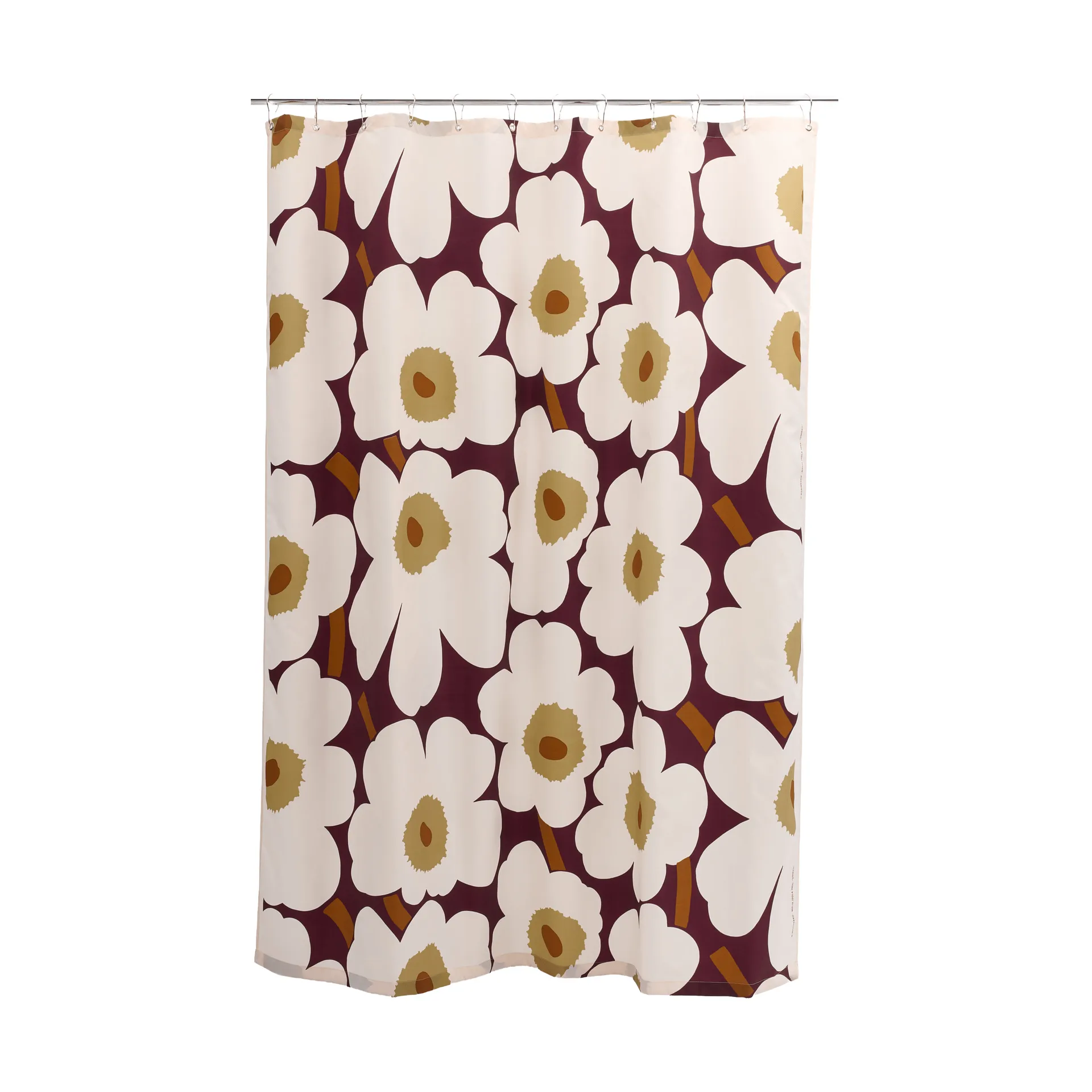 Rideau de douche Unikko, Plum-pink-elmwood-toffee Marimekko