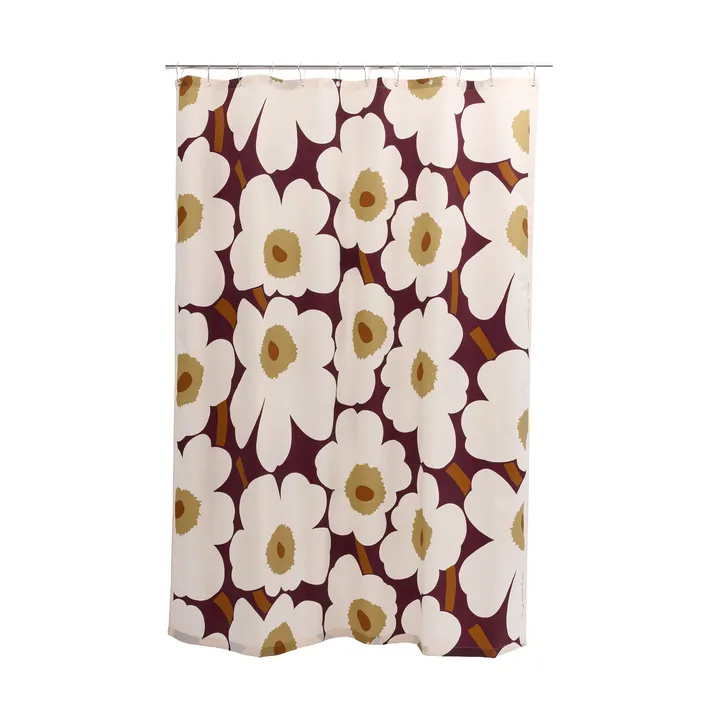 Rideau de douche Unikko - Plum-pink-elmwood-toffee - Marimekko