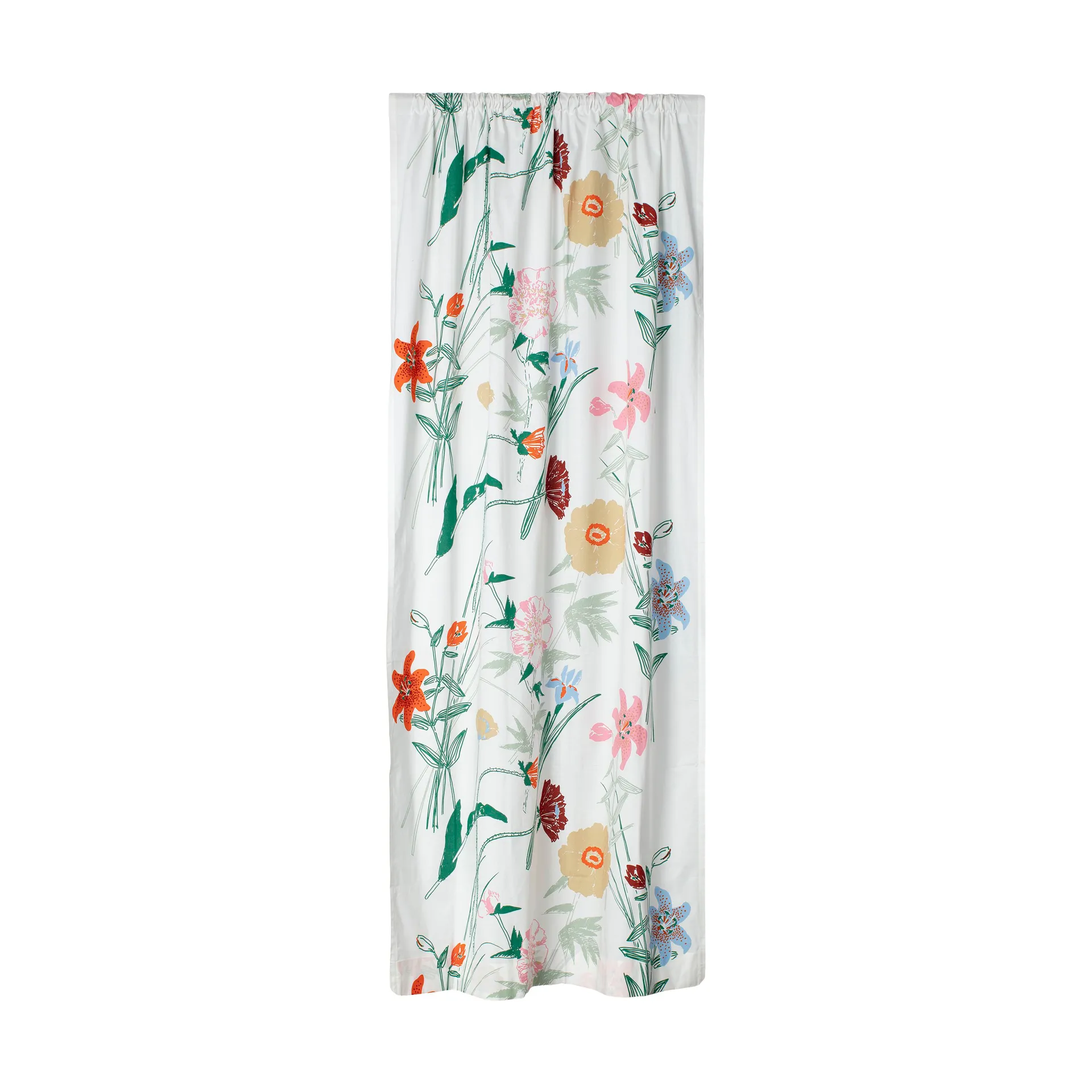 Rideau Puutarhakutsut 135x245 cm, White-green-orange-beige Marimekko