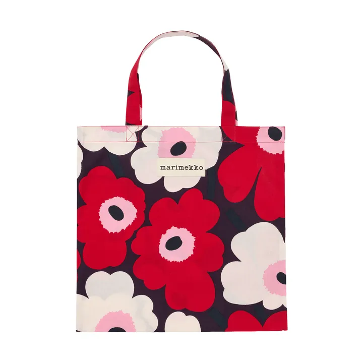 Sac Pieni Unikko 44x43 cm - Plum-cranberry-off white-rose - Marimekko