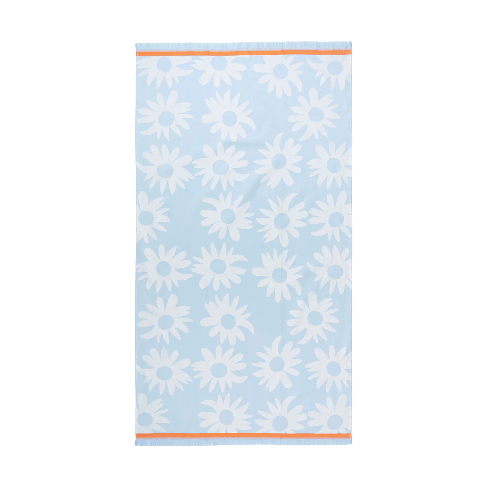 Serviette de bain Hamam Rakastaa ei rakasta 91x165 cm, Orange-Off-white-light blue Marimekko
